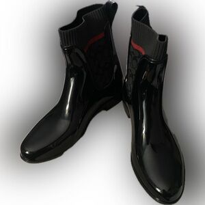 Coach Women’s Black Rubber Rain Boots. EUC